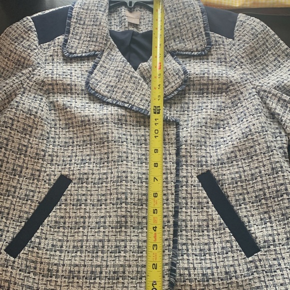 Chico’s blue and white textured jacket.  Excellent condition. - Picture 11 of 13